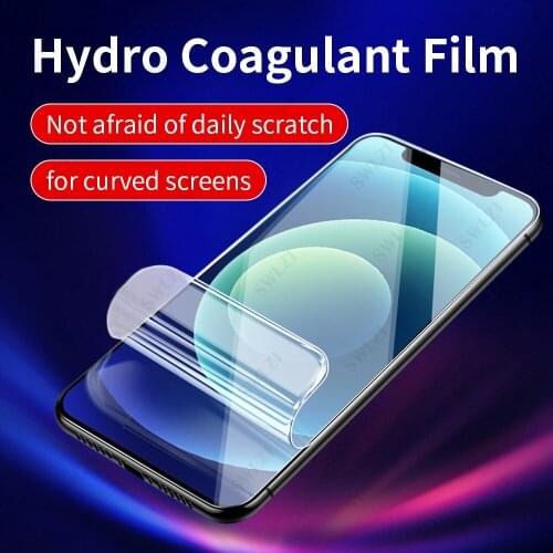 Full cover protective film for iPhone X XS XR SE 12 mini 11 pro Max 8 7 6 6S plus hydrogel film Not Glass phone screen protector