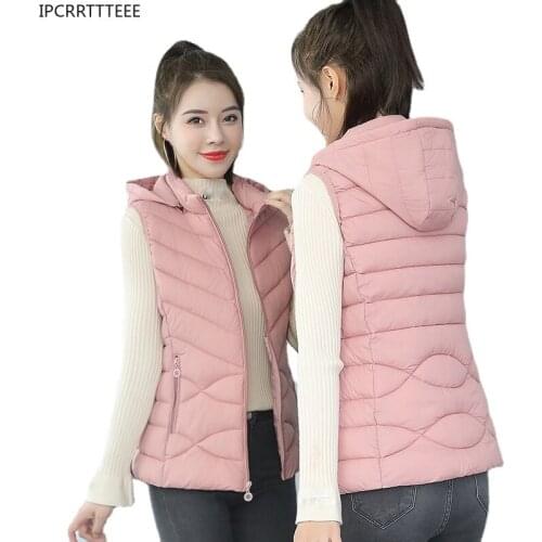 Women Autumn Winter Warm Cotton Padded Puffer Vests Sleeveless Jacket Thick Female Gilets Windbreaker Cotton Waistcoat