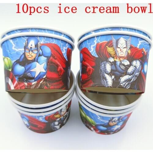 10PCS/LOT AVENGERS ICE CREAM CUPS KIDS BIRTHDAY PARTY SUPPLIES AVENGERS ICE CREAM BOWLS WHOLESALE ICE CUPS