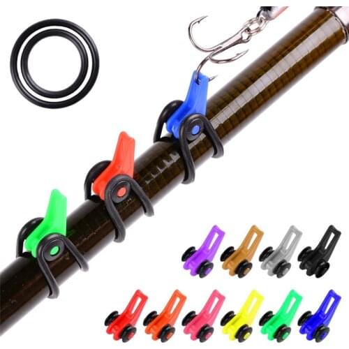 10Pcs/Pack Adjustable Fishing Bait Lure Hanger Hook Keeper Fishing Rod Plastic Lure Holder Fishing Supplies Dropshipping