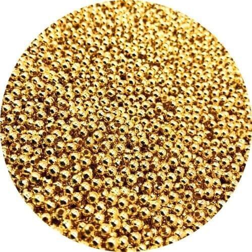 2/4/6mm Metal Round Beads Smooth Ball Loose Spacer Beads For Jewelry Making DIY Bracelet Charms Jewelry Accessories #01