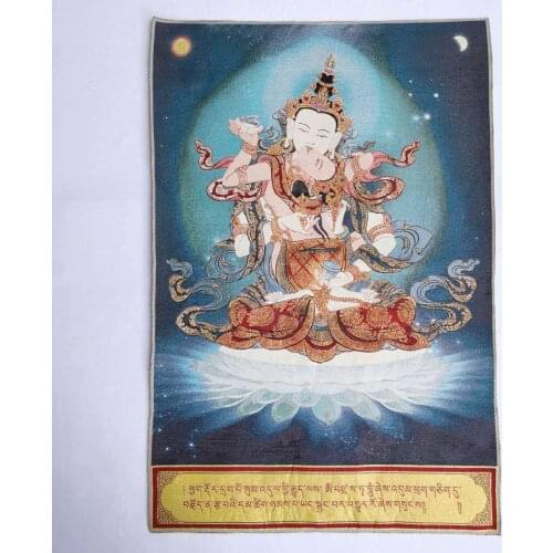 36"Tibet Tibetan Cloth Silk Vajrasattva Goddess Kwan-yin Guan Yi Tangka Thangka