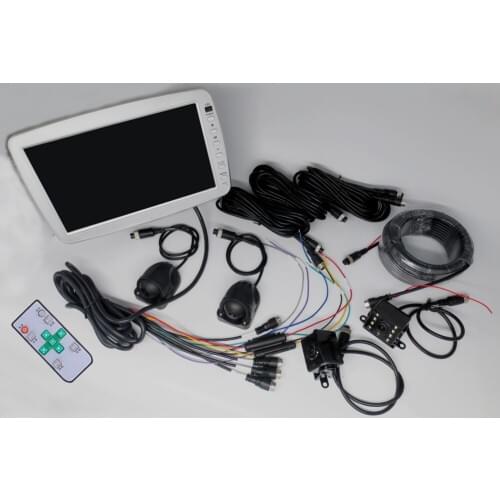 4CH Truck Bus Vehicle DVR Recorder 10.1 Inch IPS Monitor with 4 Channels AHD 1280x720PFront Rear Left Right Parking Camera