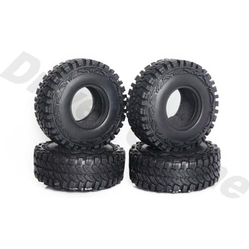 4pcs 1/10 RC Car Rubber Tires 1.9inch 114*46mm Wheel Tyres for 1:10 Rock Crawler Axial SCX10 90046 RR10 WRAITH Traxxas TRX4 KM4