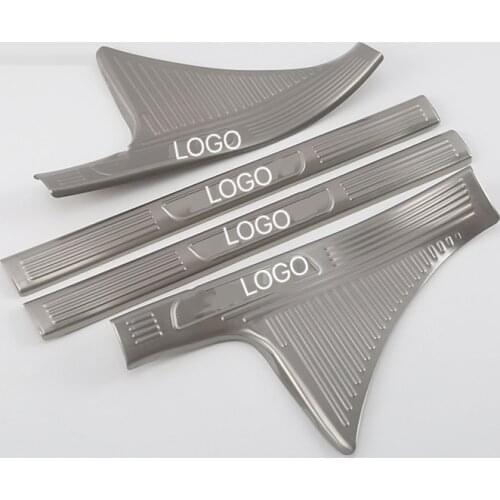 Stainless Steel 4Pcs/Set Car Door Sill Scuff Plate Welcome Pedal Trim Fit Car Styling Accessories for Honda Civic 2016-2019