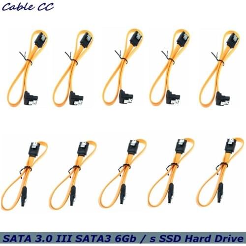 5pcs/ Ecosin2 Computer Cables & Connectors 45CM SATA 3.0 III SATA3 6Gb / s SSD Hard Drive Data Direct / Right Angle Cable Oct14