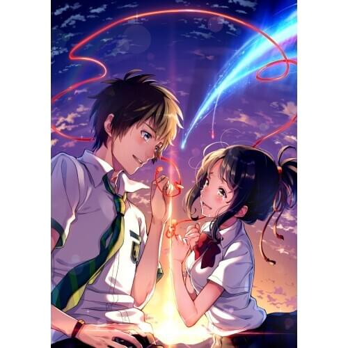 5D diy Diamond Painting full square cartoon Japan Anime your name Diamond Embroidery Cross Stitch Diamond Mosaic decoration DF32