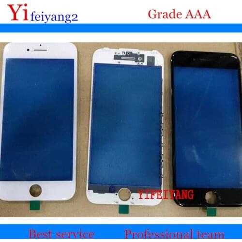 10pcs YIFEIYANG A+ Quality Front Outer Glass+Bezel For iPhone X 8 PLUS 7 6 plus 6s plus 5 5s Outer Glass with Frame lcd repair