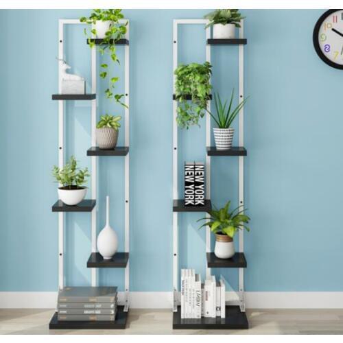 Flower frame wrought iron multi-layer interior decoration floor space fleshy flower pot rack flower shelf living room green bar