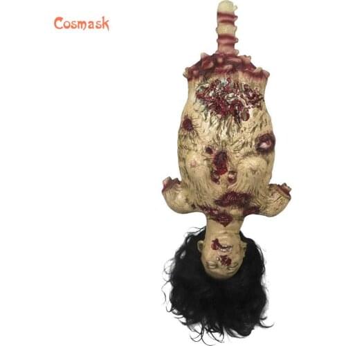 Cosmask Latex Props Halloween Party Limbless Hanging Half Body Corpse Haunted House Decorations