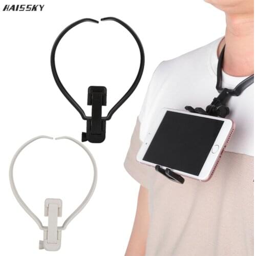 Hands Free Selfie Neck Holder Mount For Gopro Sports Camera Wearable Smartphone Bracket For iPhone Xiaomi Cell Phone Video Shoot