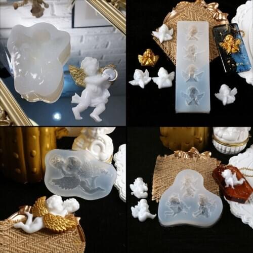 Baby Angel Wing Love Silicone Resin Mold Epoxy Resin DIY Jewelry Making Tools X7YA