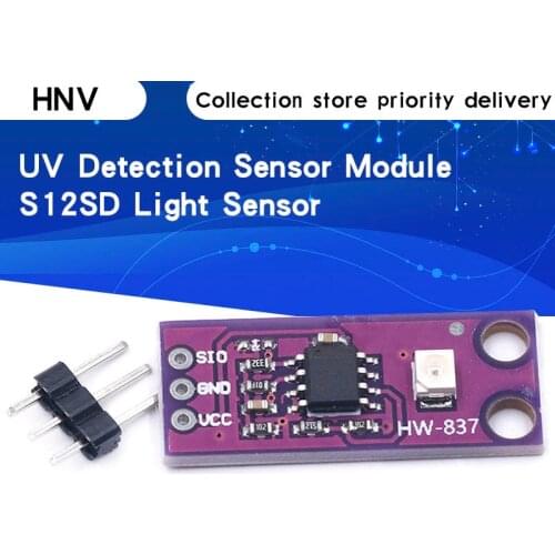 GUVA-S12SD UV Detection Sensor Module S12SD Light Sensor Diy Kit Electronic PCB Board Module 240nm-370nm For Arduino