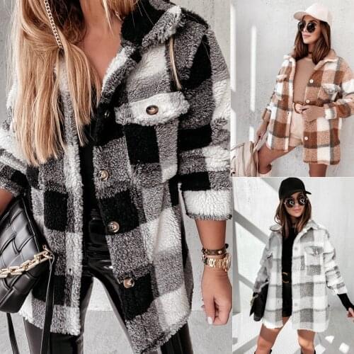FANAN Women's Plaid Coats
