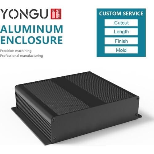 H37 204W48H mm Aluminum profiles enclosure with mot milling the cover