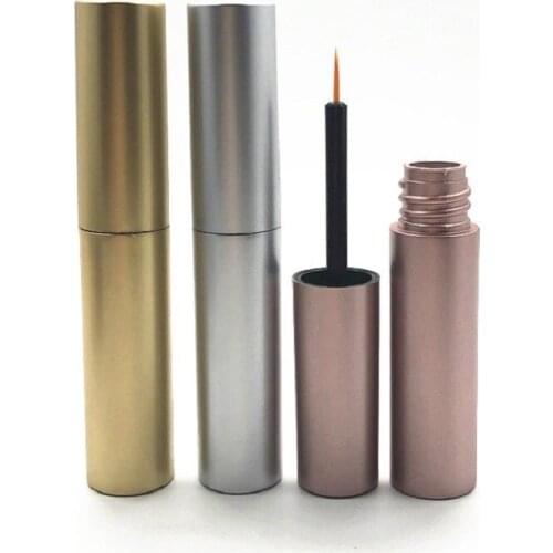 Cosmetic Empty Eye Lashes Tube Eyeliner Vials Glue Bottle Rose Gold Silver Makeup Container Refillable 8ML Eyelash Growth Liquid