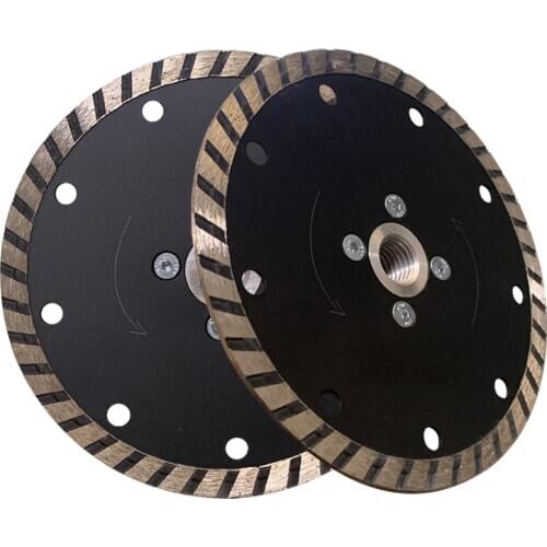 125x7xM14 cold pressed turbo diamond saw blade with flange for granite,marble,bricks and concrete cutting tools, power tools