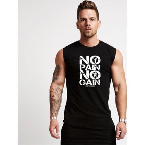 Summer Brand Gym Sleeveless T Shirt Men Scallop Hem Cotton Stringer Vest Bodybuilding Fitness Clothing Fashion Sports Tank Tops