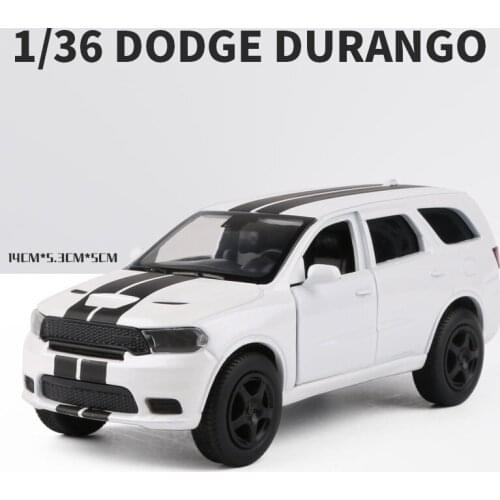 1:36 Dodge Durango SRT SUV Alloy Car Model Diecast Toy Vehicle High Simitation Cars Toys For Children Kids Xmas Gifts