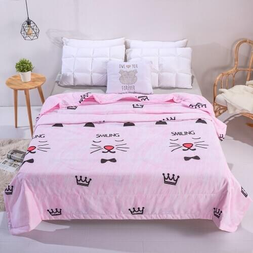 Soft quilt queen size 79x91" Washable blankets for air/summer with polyester filling free shipping