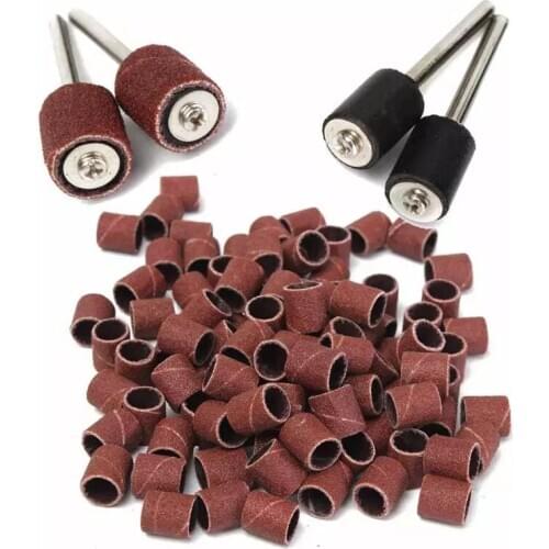 50 pcs abrasive belt kit with 2 grinding wheel drum spindle rotating tool drum grinding wheel kit for stone metal polishing too