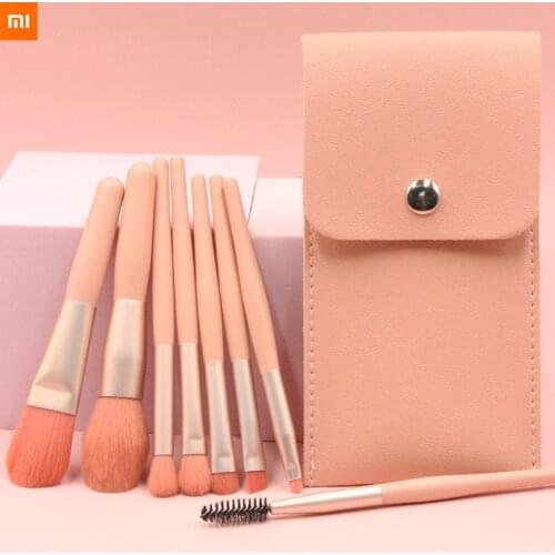 Xiaomi mijia 8pcs/set Mini Makeup Brush Set Wooden Handle Spot Morandi Portable Makeup Brush Soft Hair Beauty Tool Brushes