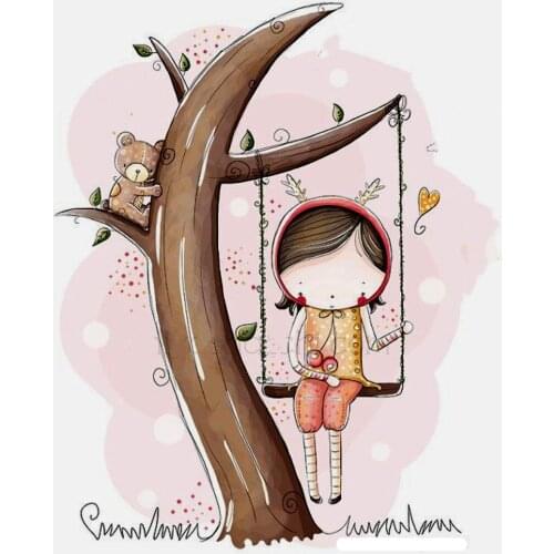 Fall Girl Stamp Scrapbooking New Alphabet Stamp Embossing Craft Silicone Transparent Stampstampons