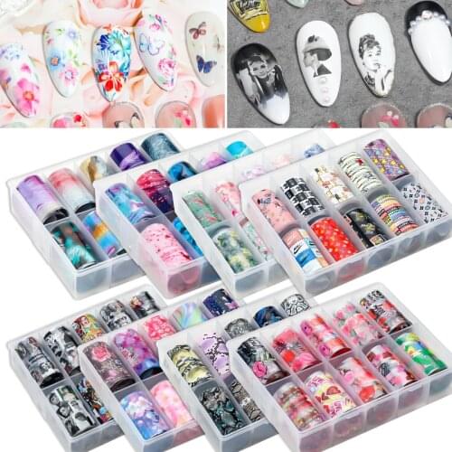 Nail Transfer Paper Flower Laser Butterfly Cartoon Character Big Snake Star Transfer Paper Nail Art Star Transfer Sticker Nails