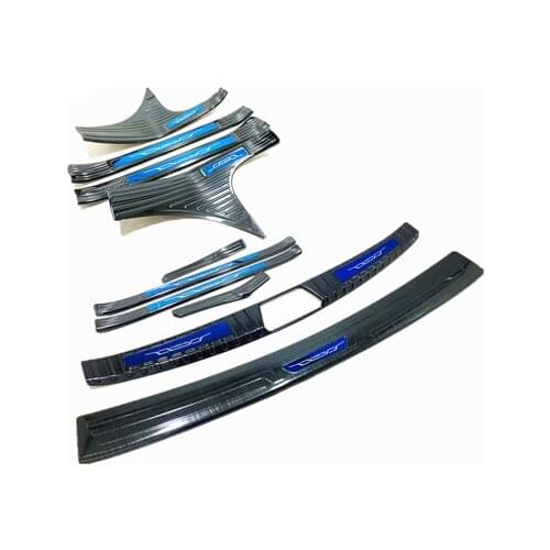 Stainless steel threshold bar trunk threshold guard plate anti-scratch protection car accessories For Subaru Forester 2019 2020