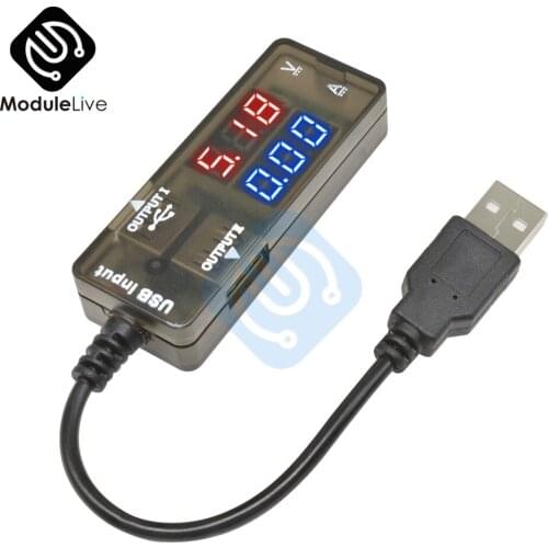 Portable Pocket Voltage Current Meter Charger LED Digital Dual USB Charger Tester Doctor Power Detector Voltmeter Ammeter Usb