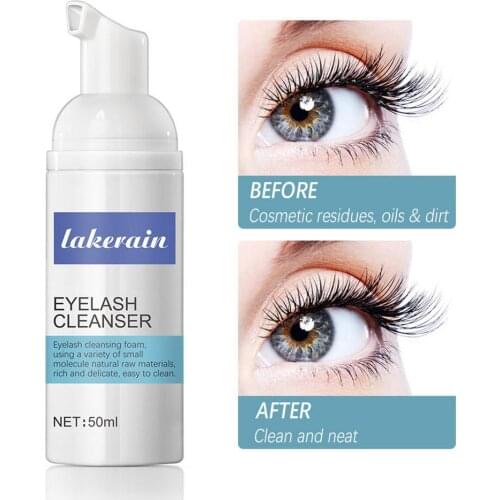 50ml Eyelash Cleaner Foam Shampoo Pump Press Lash Lift Eyelash Cleaner Foam Cleane Eyelash Extension Lash Shampoo Kit