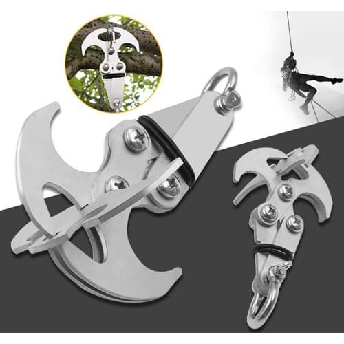 Stainless Steel Folding gravity grab hook outdoor rock climbing rescue claw survival mountaineering hook tool Climbing Tool