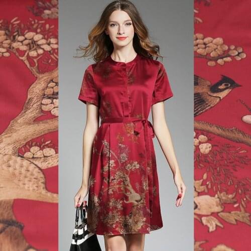 Stretch Satin Mulberry Silk Fabrics Spandex Comfortable Close-fitting Soft Clothing Cheongsam Fabric Fabrics for Sewi Quilt