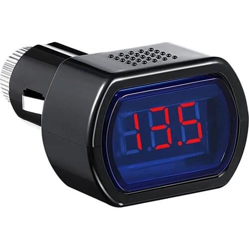 Universal LED Digital Display Cigarette Lighter Electric Voltage Meter For Auto Car Vehicle Battery Monitor Voltmeter Black