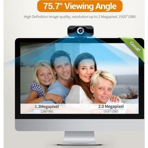 ALLOYSEED Webcam 1080P HD Web Camera with Built-in HD Microphone 1932*1088 Resolution Play Web Cam Widescreen Video