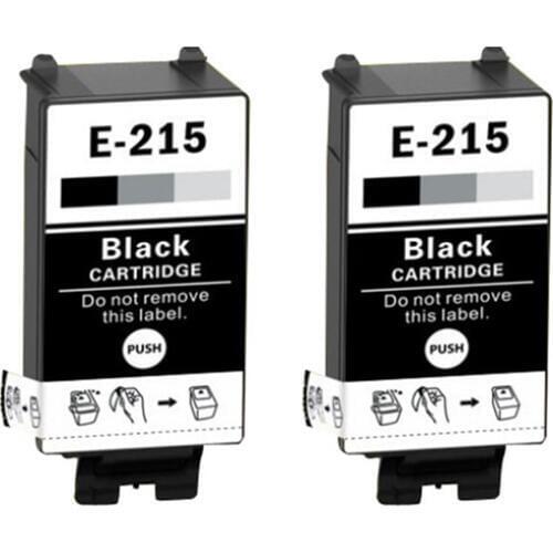 Vilaxh 2PC Black T215 E-215 Ink Cartridge Compatible for Epson T215 Workforce WF-100 WF100 printer