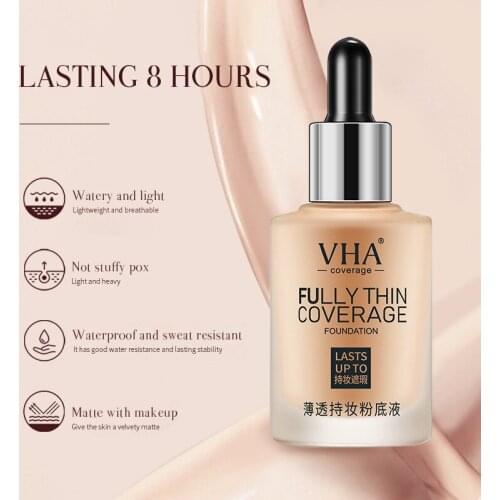 Liquid Foundation Full Cover Liquid Concealer Eye Dark Circles BB Cream Oil Control Thin Light Face Makeup Base Cosmetic TSLM1