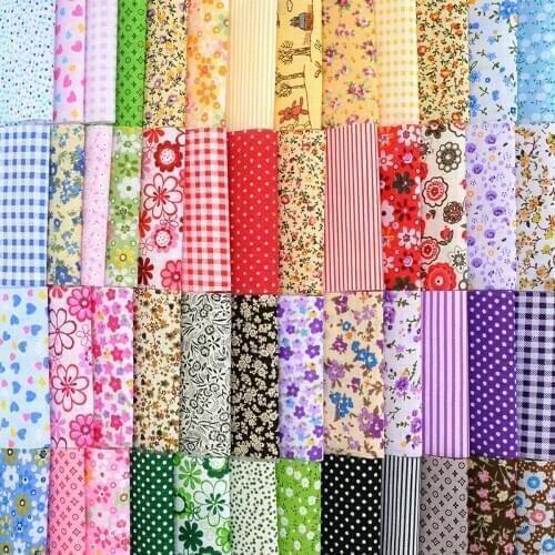 100% Cotton Fabric Patchwork Assorted Pre-Cut Fat Quarters Sewing Bag Clothing Needlework DIY Handmade Craft Material Wholesale