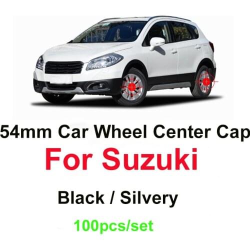 100pcs/set 54mm Car Emblem for Swift Alto SX4 Jimnty Car Emblem Car Wheel Hub Cover Auto Car Badge Rims Wheel Center Caps Cover