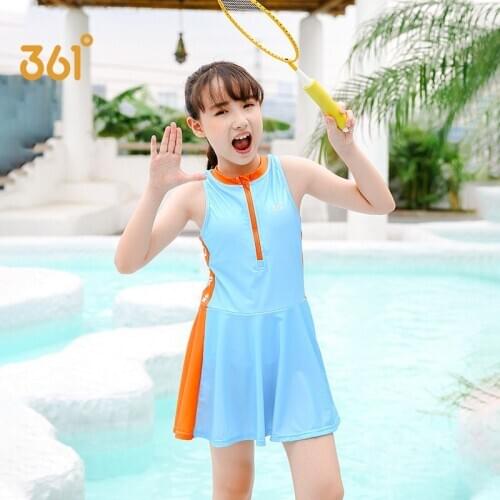 361 One Piece Swim Dress Swimsuit Kids Girl Skirt Suit Swimwear 2020 Kids Swimwear For Girls Dress Bath Swimsuit Gilr