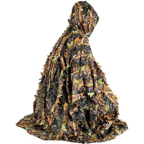 3D Camouflage Cloak Hunting Leaf Fishing Light Breathable Clothing Tree Maple Leaf Camouflage Sniper Cloak Ghillie Suit Hunting