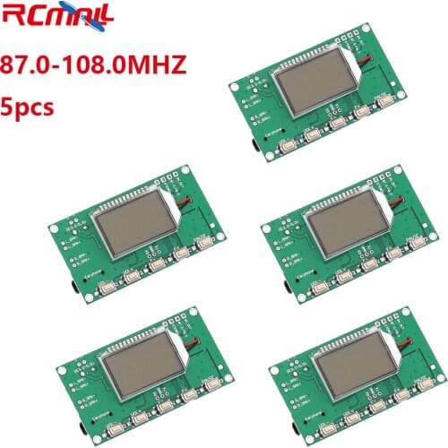 5Pcs FM Transmitter Module DSP PLL 87-108MHz Multi-function Stereo Digital Wireless Microphone Board