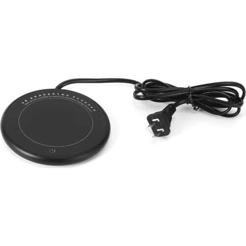 Aluminum Alloy Coffee Cup Mug Warmer Thermostatic Heating Plate Coaster Chinese Plug 220V Black Mug Warmer