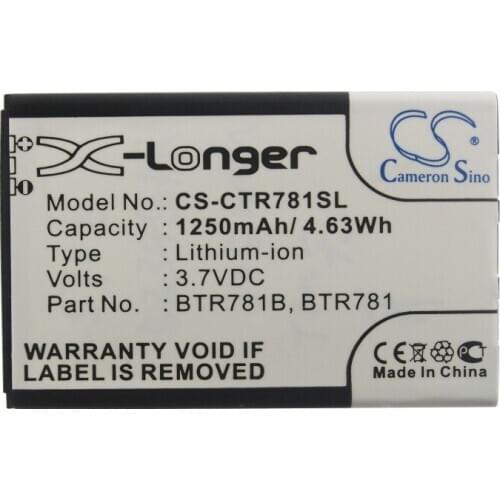CameronSino for CASIO C781 GzOne Ravine 2 BTR781 BTR781B battery