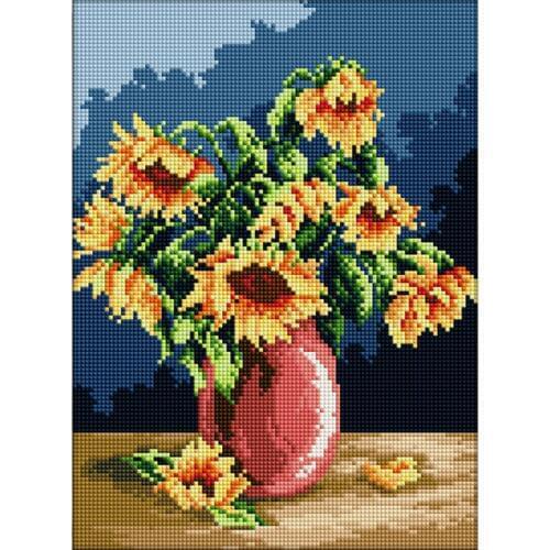 Flower arranging 5D DIY diamond Painting flowers Cross Stitch diamond embroidery mosaic diamonds wall stickers home decor vase