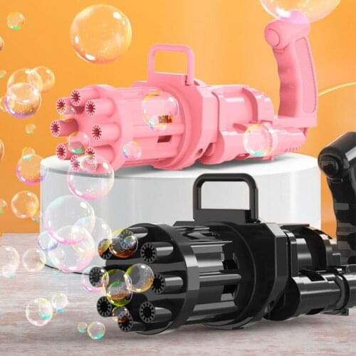 Electric Bubble Gun Toy Gatling Bubble Blower Machine Bathtub Soap Automatic Bubble Maker Kids Summer Outdoor Activities Gifts