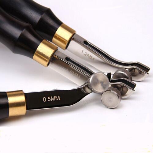 Leather Edge Line Manual DIY Adjustable Stainless Steel Leather Edge Craft Tools Leather Working Punching Tools