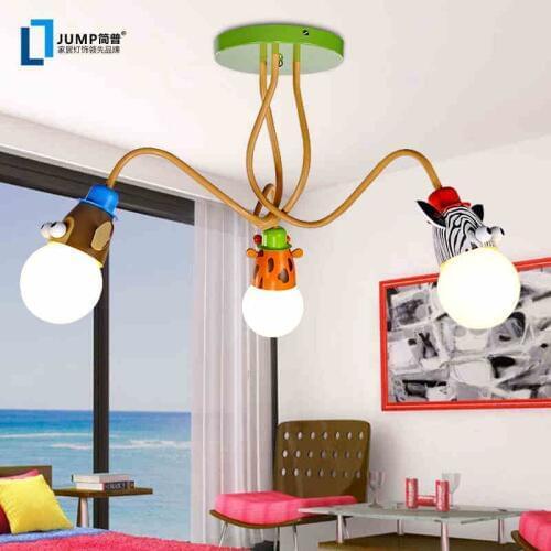 Jane & P modern minimalist childrens lamp bedroom lamp LED childrens room lamp cartoon ceiling lamp