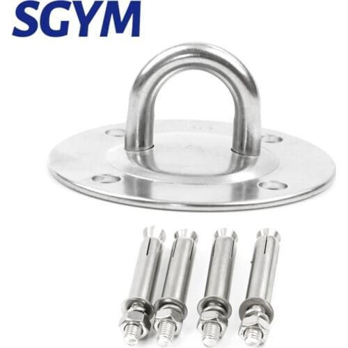 Ceiling & Wall Steel Mount Anchor + Bolts Ceiling Buckle Hook Fixed Disc for Training Yoga Hammock Suspension Straps