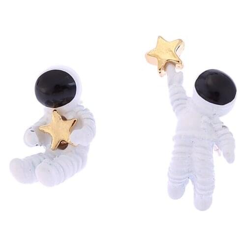 Fashion jewelry accessories new design metal star astronauts spaceman earrings